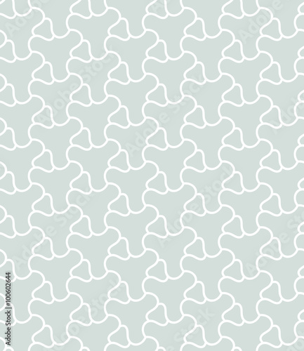 Seamless ornament. Modern stylish geometric light blue pattern with repeating white elements