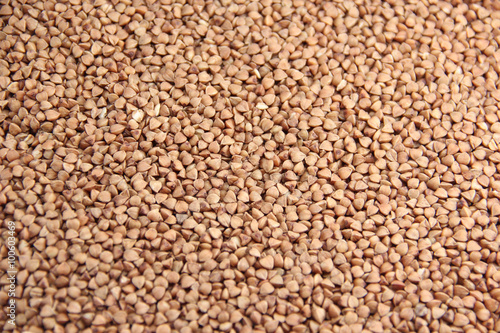 Buckwheat closeup flat food background