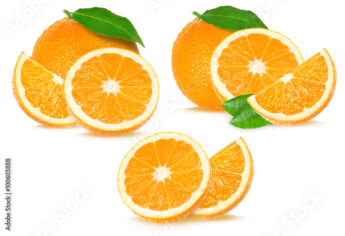 orange collage isolated