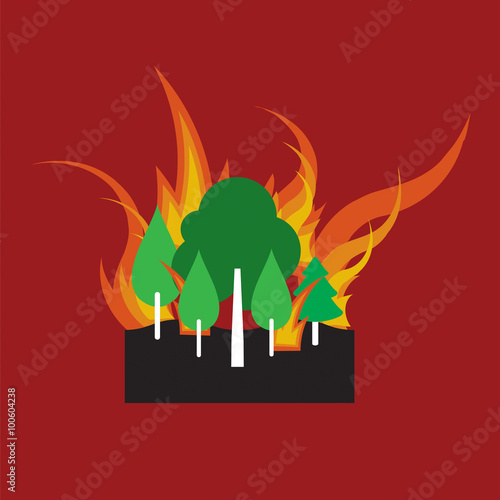 Wildfire Vector Illustration.