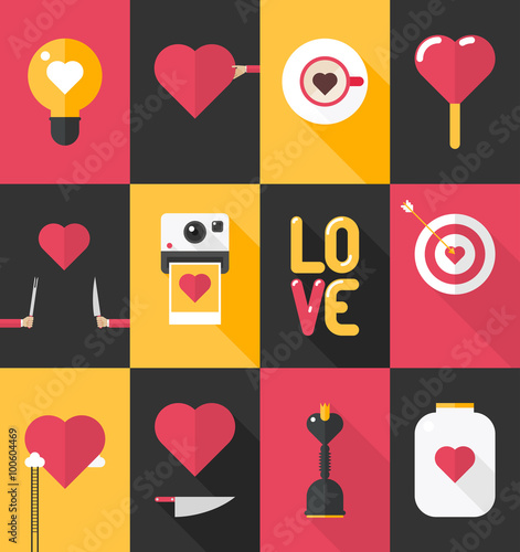 A set of cards dedicated to St. Valentine's Day