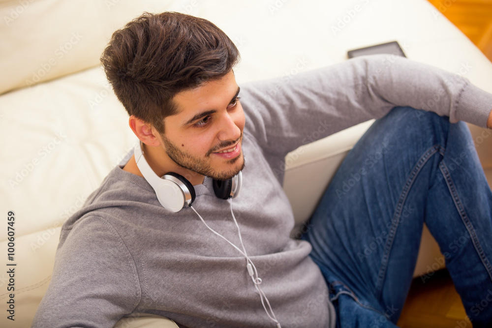 Portrait of a Handsome Young Man With Headset Portrait of a Handsome Young Man With Headset
