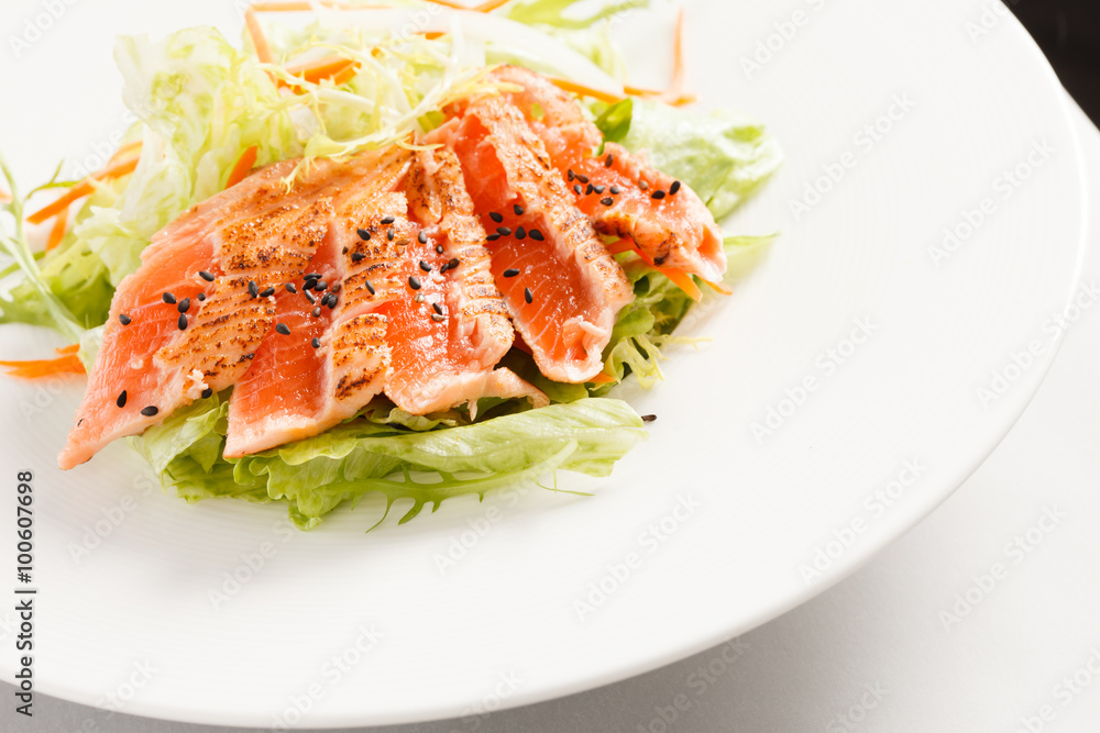 japanese salad with salmon japanese salad with salmon