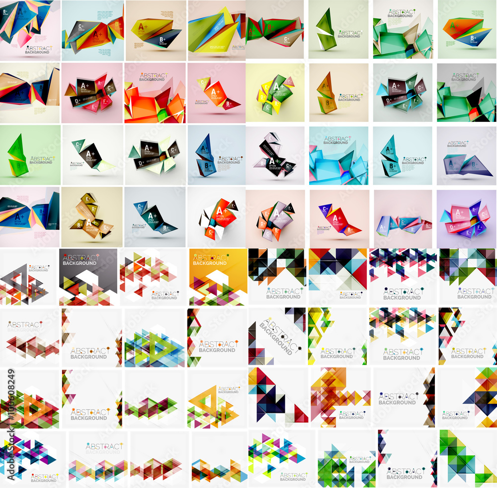 Mega set of various style geometrical templates Mega set of various style geometrical templates