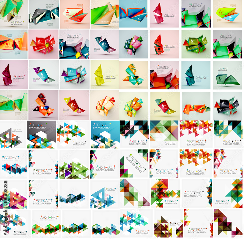 Mega set of various style geometrical templates Mega set of various style geometrical templates