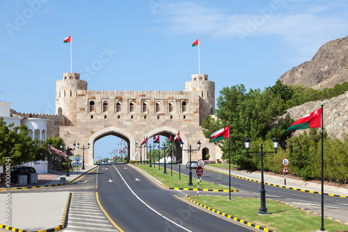 Gate to the old town of Muscat, Oman