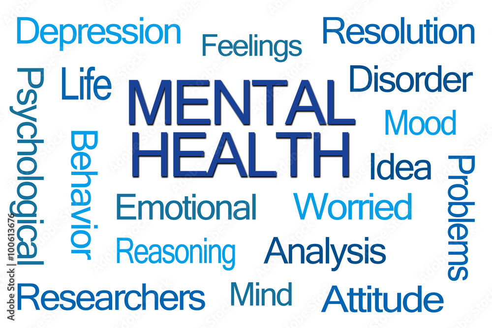 Mental Health Word Cloud Stock Illustration | Adobe Stock