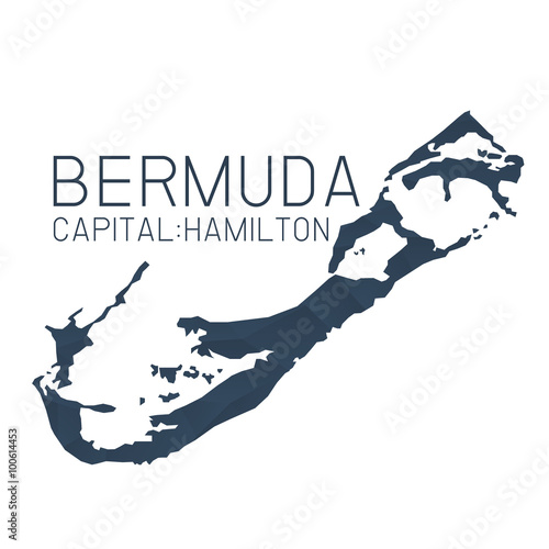 Bermuda map geometric background texture
