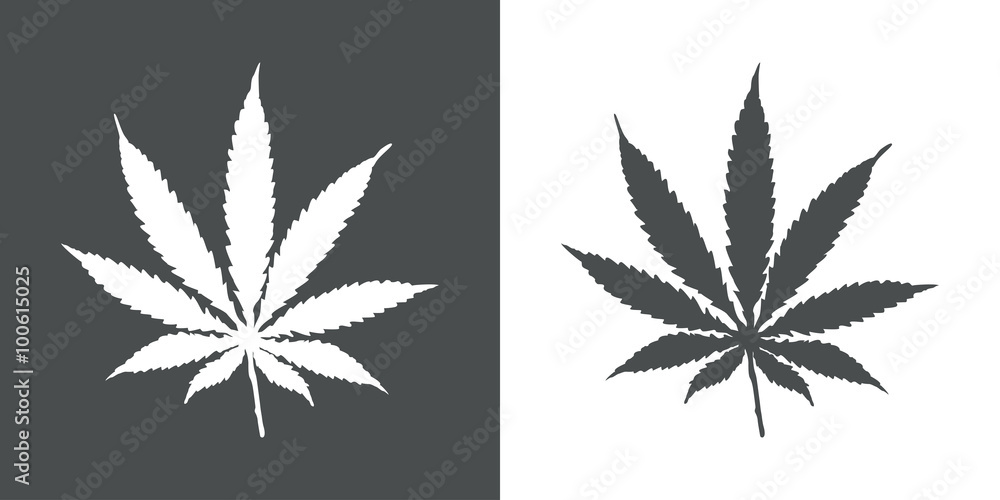Icono plano hoja de marihuana #1 Icono plano hoja de marihuana #1