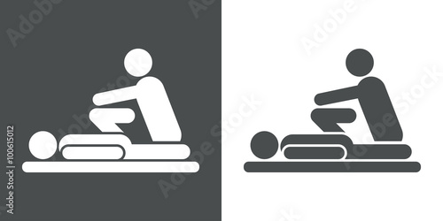 Icono plano fisioterapeuta