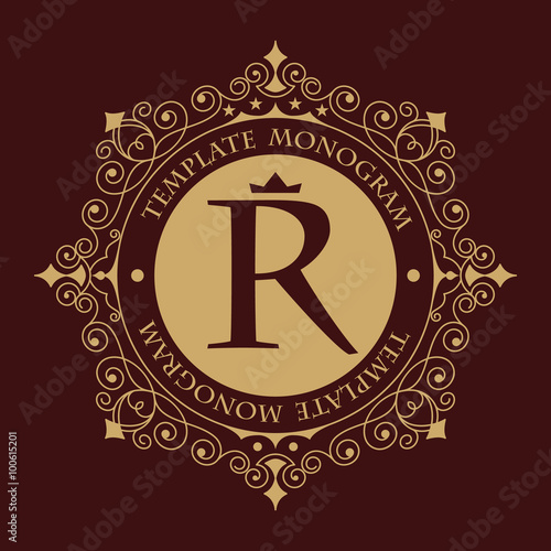 Vintage vector monogram.
Elegant emblem logo for restaurants, hotels, bars and boutiques. It can be used to design business cards, invitations, booklets and brochures.
