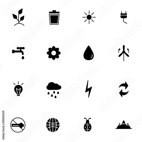 Icon eco or ecology. Vector illustration
