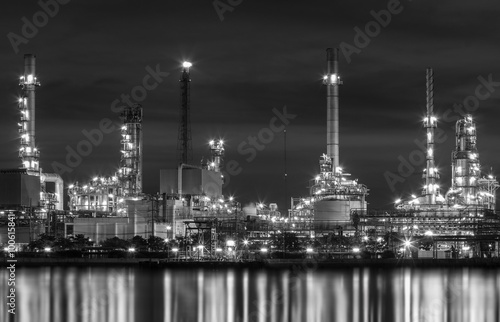 Oil refinery or petrochemical industry with ship in thailand. fo