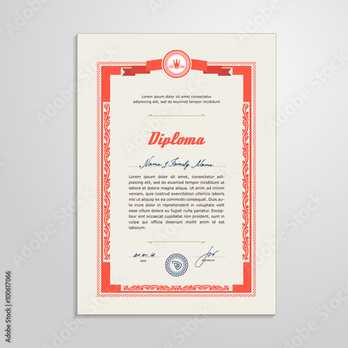 Certificate, Diploma, design template