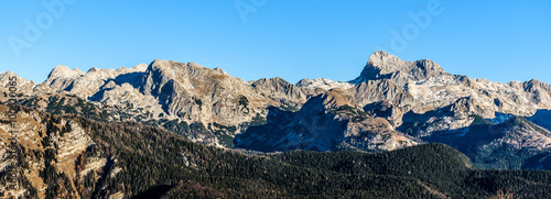 High mountain range of Alps in Europe Slovenia Austria