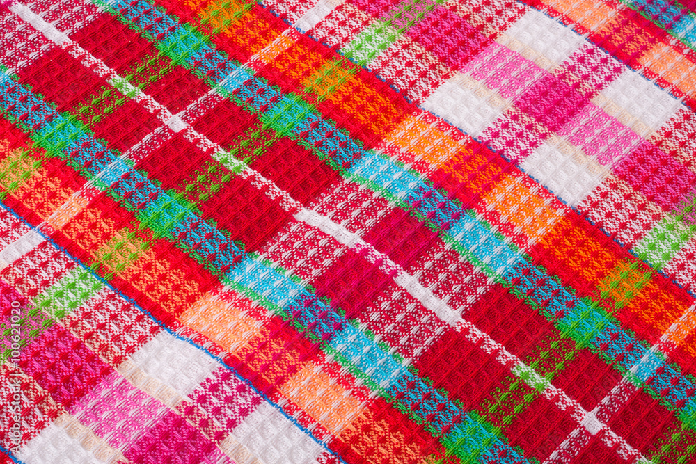 Red checkered cloth Red checkered cloth