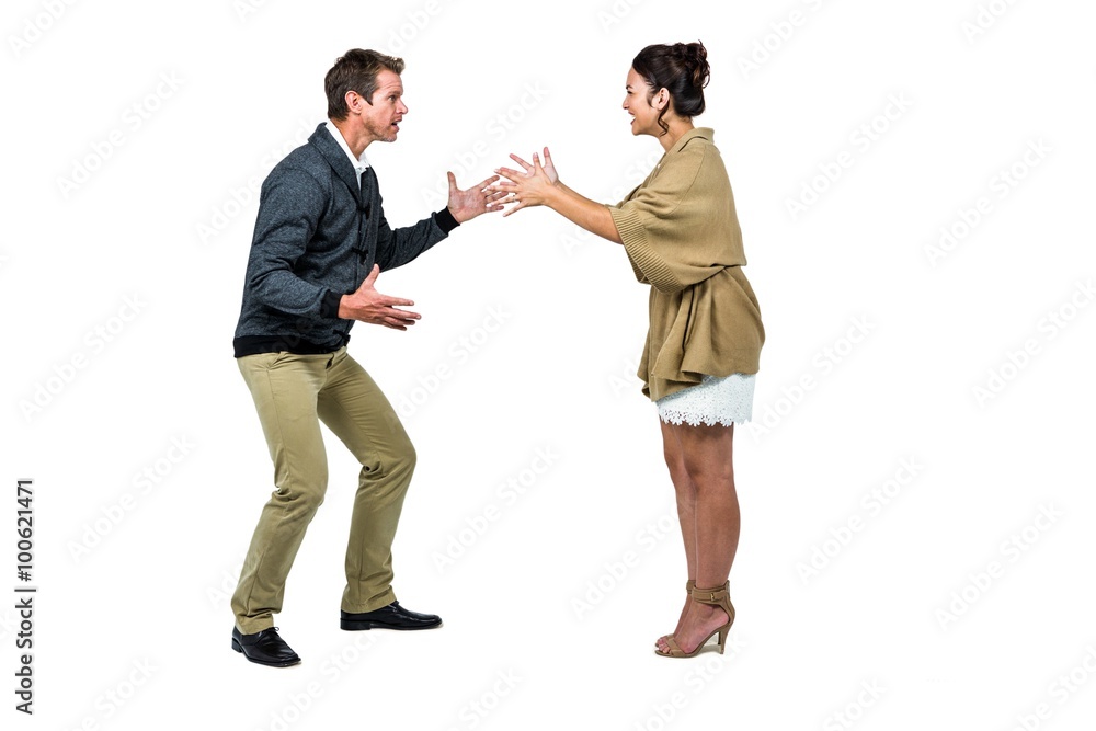 Full length of couple arguing Full length of couple arguing