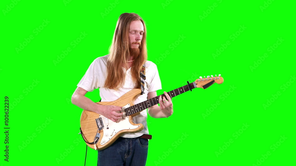 Guitarist playing electric guitar Guitarist playing electric guitar