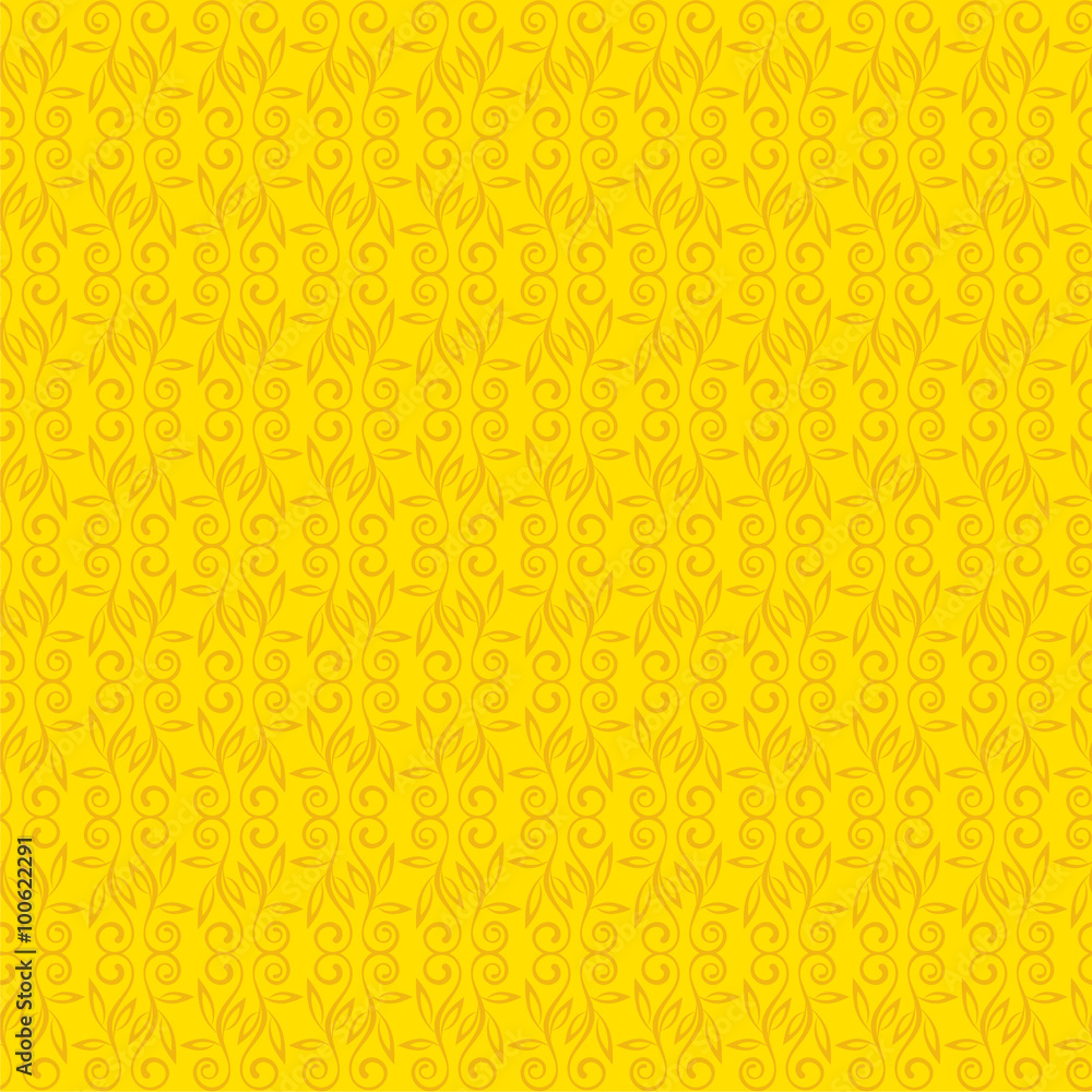 creative leaf branch pattern yellow background vector creative leaf branch pattern yellow background vector
