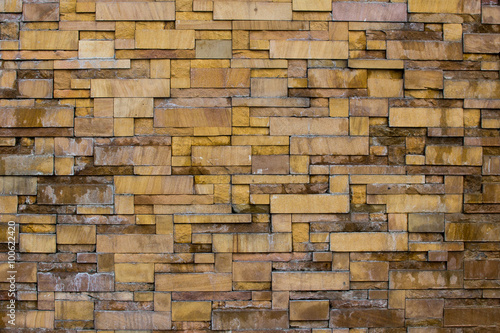 Pattern of rectangle stone brick wall