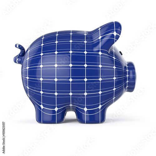 Photos Sparschwein – Solaranlage: Solarenergie, Energie sparen, Sonnenenergie, Solarpan