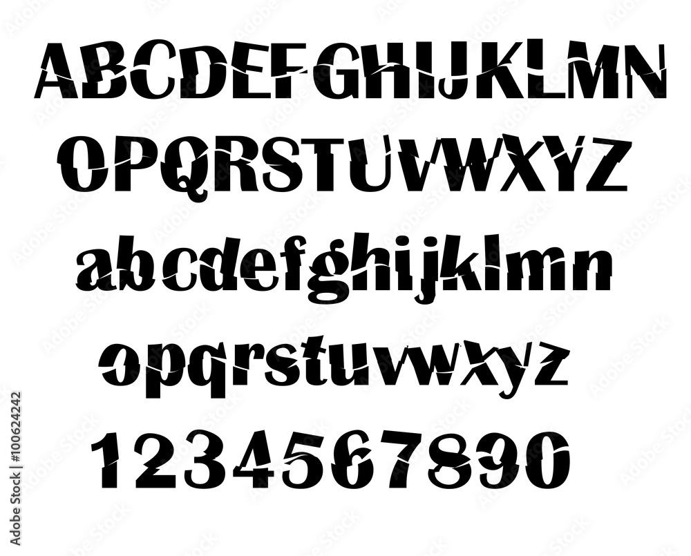 Shift alphabet vector Shift alphabet vector