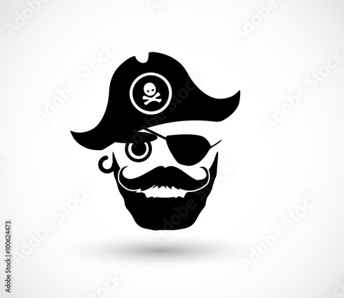 Pirate icon vector