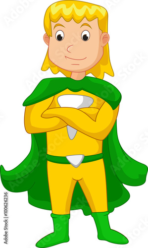 superhero girl standing