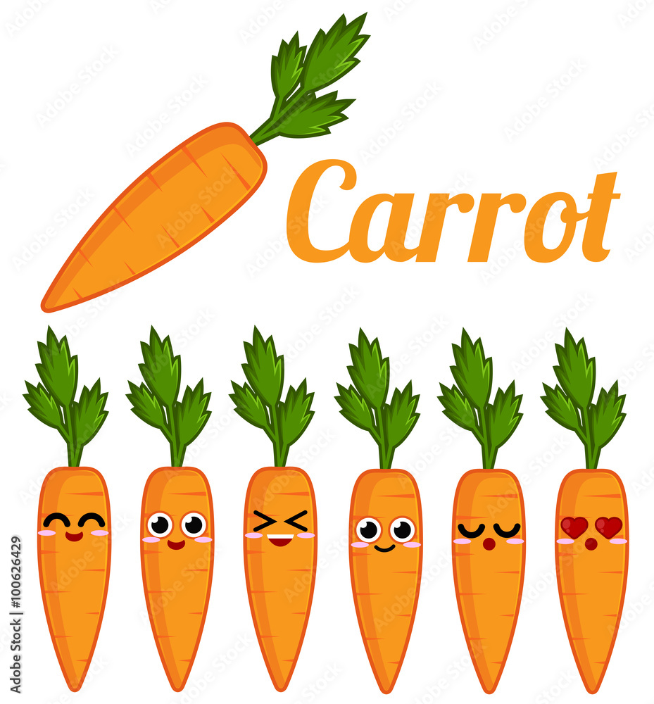 Carrot Character Stock Vector Adobe Stock
