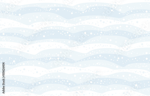 Snowfall - seamless background of the snow covered heaps can be created in all directions. Vector illustration.