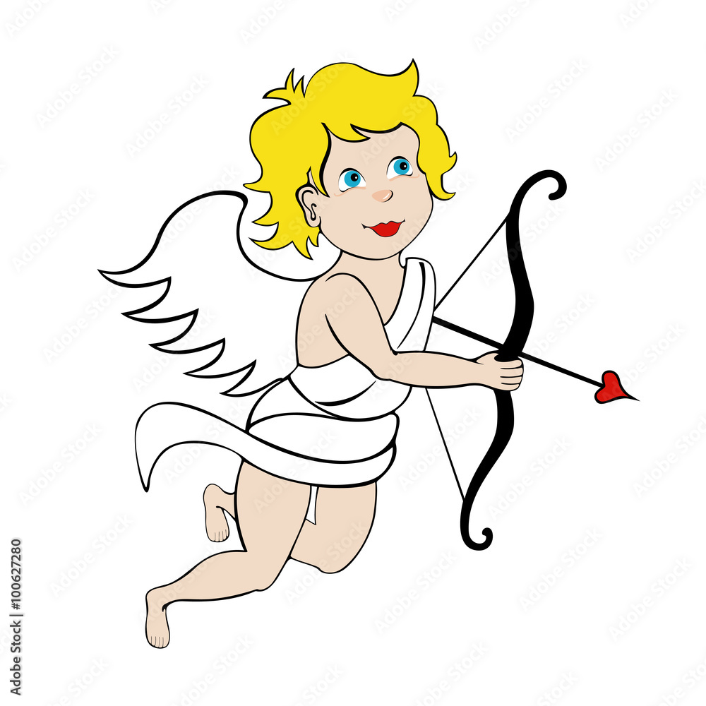 Little Cupid with wings