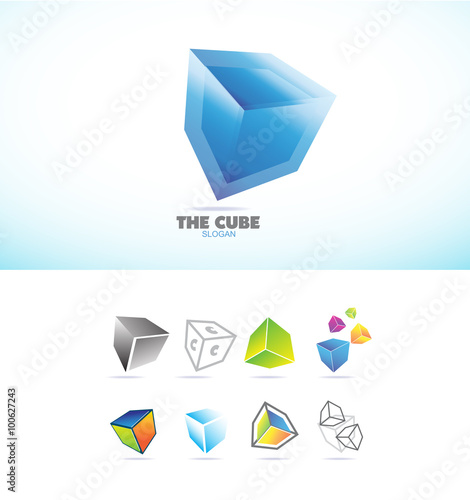 Free Download Cube 3d logo icon set - GFXLoad