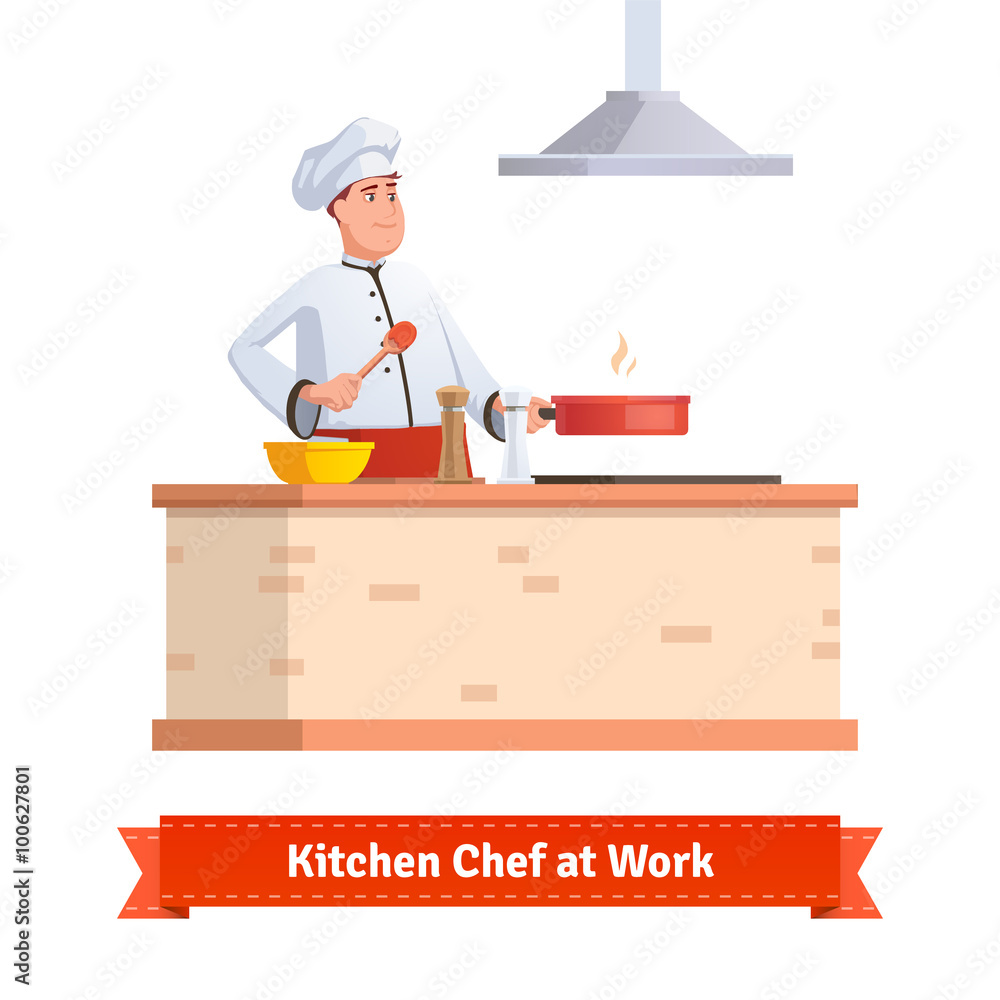 Chef cooking food Chef cooking food