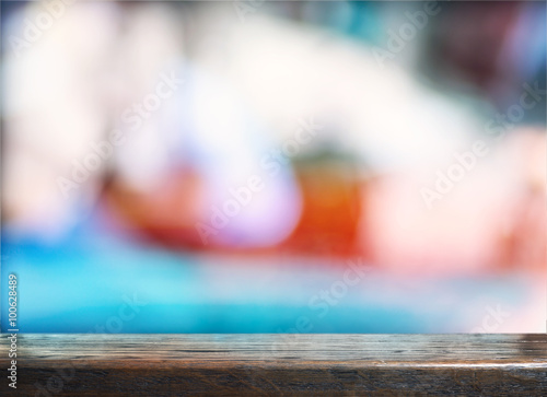 Table top with abstract background