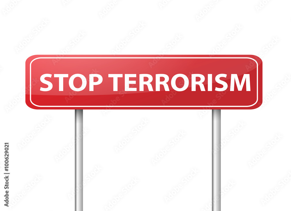 Road sign against white background Road sign against white background