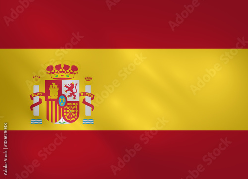 Spanish waving flag vector
