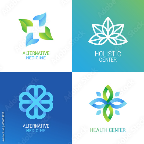 Vector set of abstract logos and emblems
