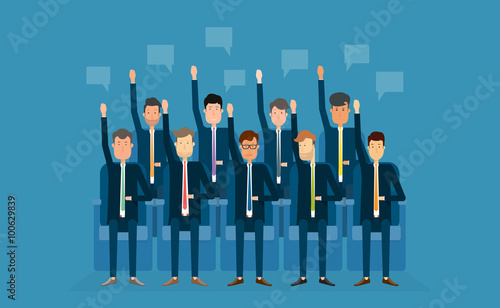  people busines vote.business team.business meeting.cartoon character