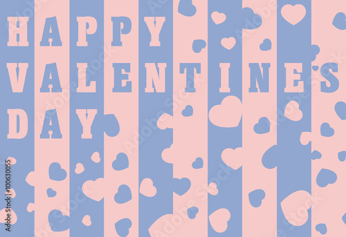 Vector Design of valentines day card with Heart Shapes Background