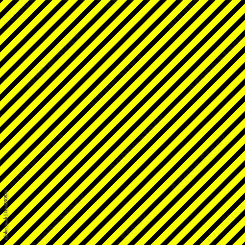 Industrial striped road warning yellow-black pattern vector