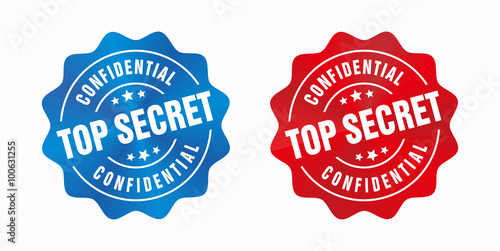 Vector Confidential Top Secret Badge