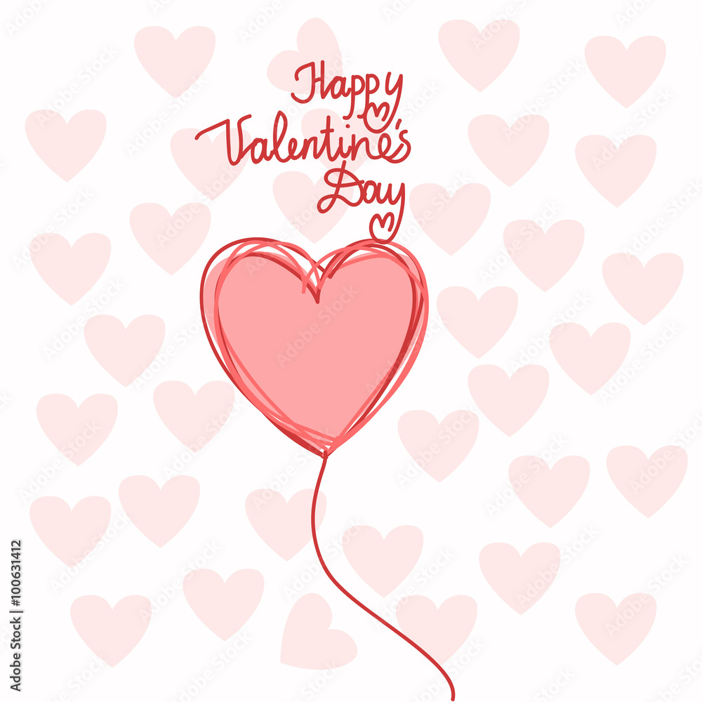 Heart Shape Happy Valentine Day