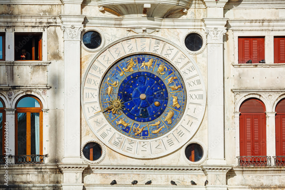 Astrological clock at Torre dell'Orologio in Venice