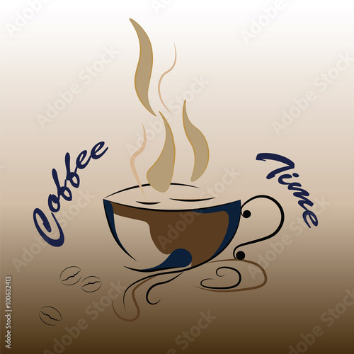 Coffee cup icon. Vector