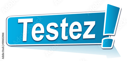 testez sur étiquette bleue