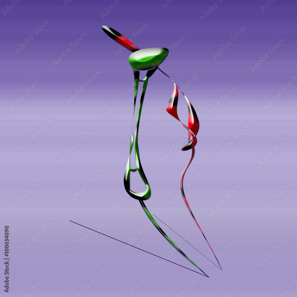 Spilli/immagine realizzata con il computer di due spilli o chiodi,arte contemporanea Spilli/immagine realizzata con il computer di due spilli o chiodi,arte contemporanea