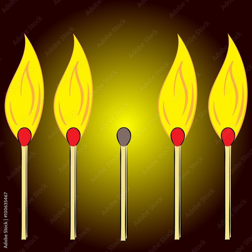 Extinct and the burning matchsticks Extinct and the burning matchsticks