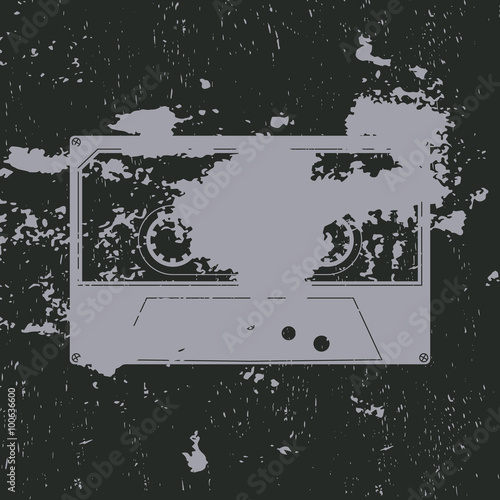 Wallpaper Mural Retro styled image of an old compact cassette Torontodigital.ca