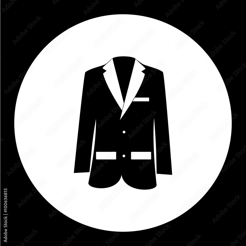 simple modern jacket suit black icon eps10 simple modern jacket suit black icon eps10