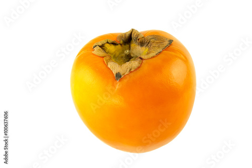 Persimmon fruit isolated on a white background. Isolated food series. photo